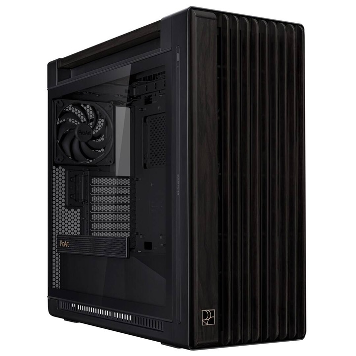 Carcasa ASUS ProArt PA602 Wood Edition Midi Tower Negru