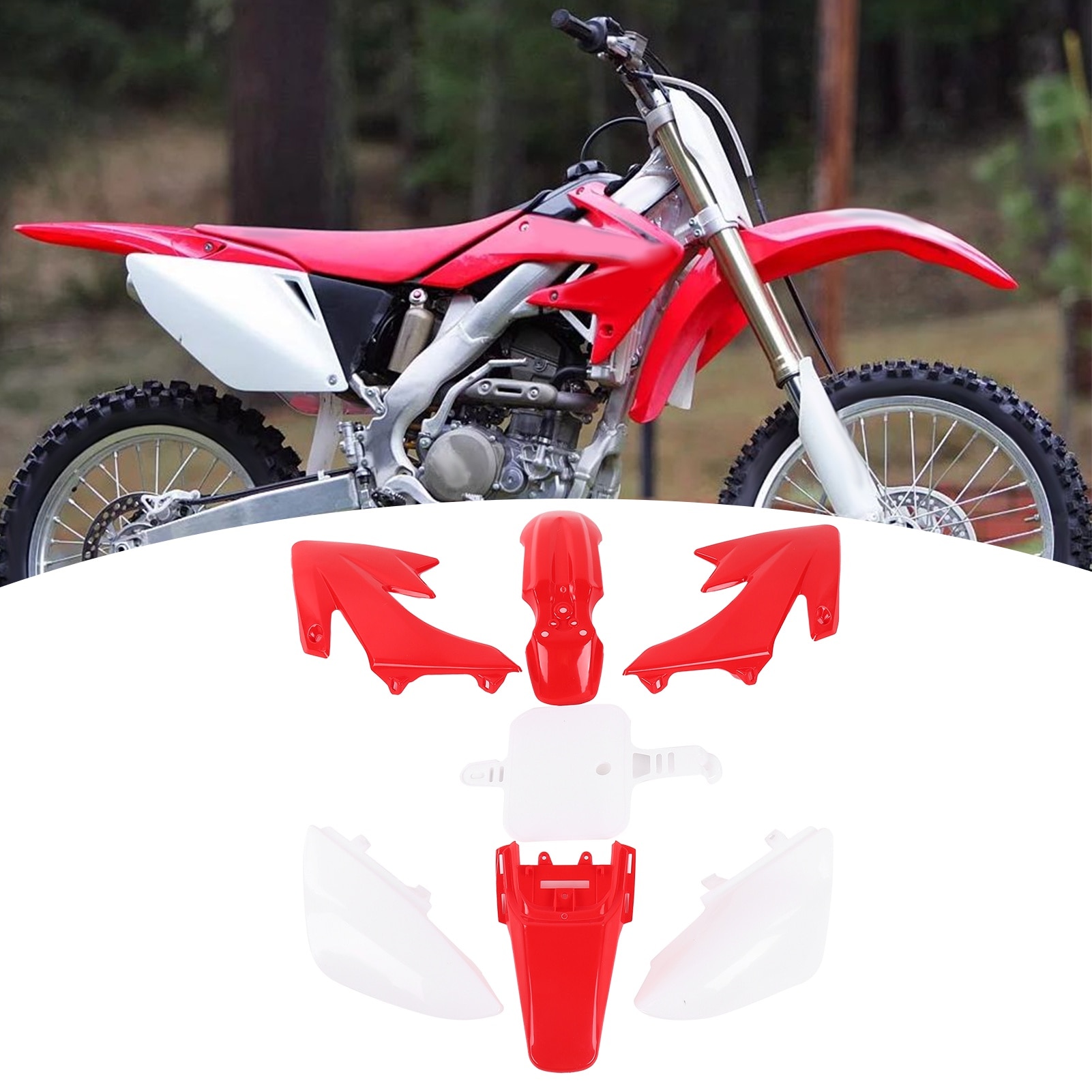 Set de aripi din plastic pentru motocicleta, Honda CRF XR50 CRF50