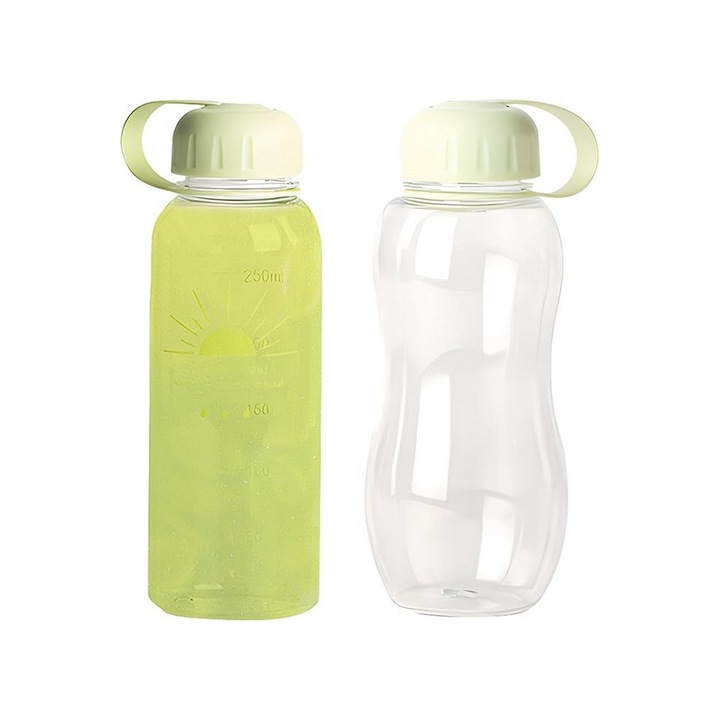 Комплект от 2 непропускливи туристически бутилки, зелени, 300 мл