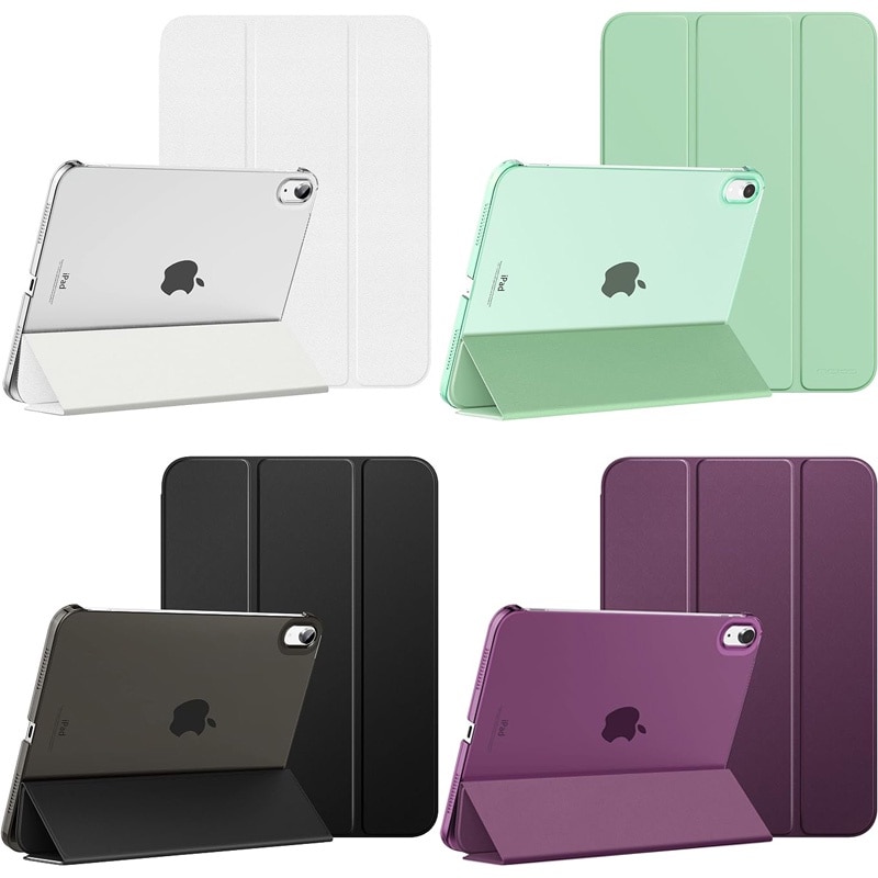 Husa Protectie Flip pentru iPad 10 2022/2024, iPad 11 2025, Model Carte, Pliabila pentru Suport, Mov Strugure