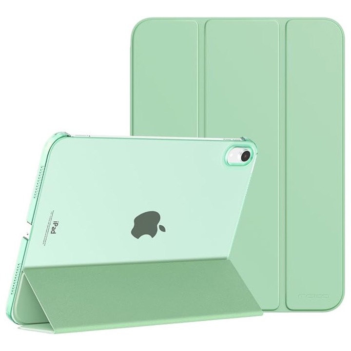 Калъф Flip Protective Cover, Съвместим с iPad 10 2022/2024, диагонал 10,9", модел книга, сгъваем за поддръжка, светлозелен