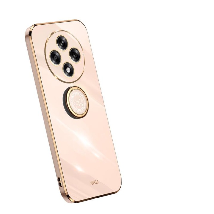 Кейс за Oppo Reno12 F / Reno12 FS, TPU калъф със стойка, Розов