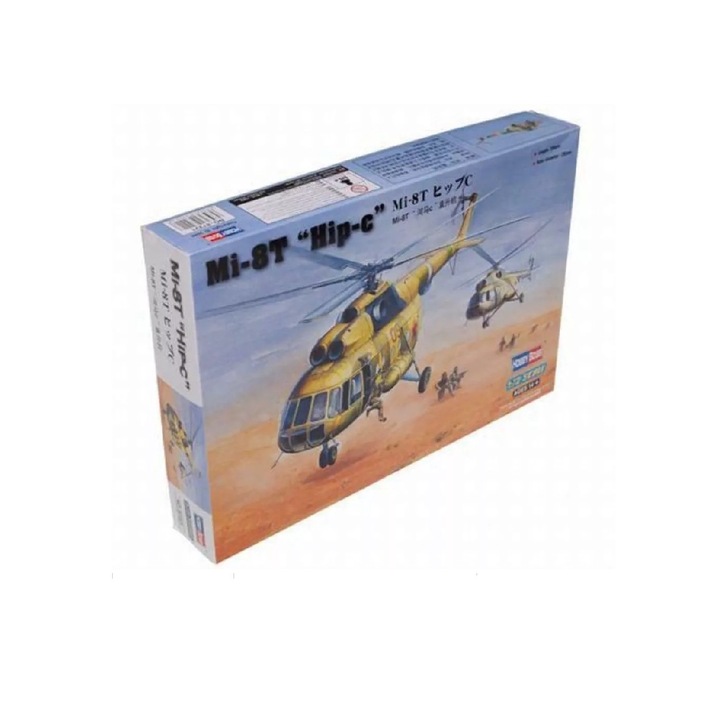 Kit de construit elicopter Mi-8T Hip-c, Lungime 25.6 cm, Scara 1:72, 14+