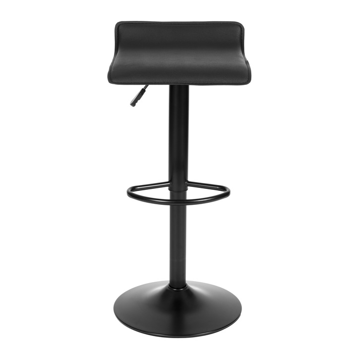 Scaun bar, ModernHome, negru, eko-piele, inaltime reglabila