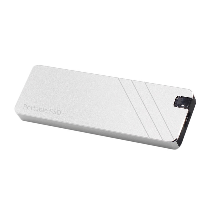 Външен твърд диск USB 3.1, M4, 4TB за PC, Mac, настолен компютър, лаптоп, сребрист