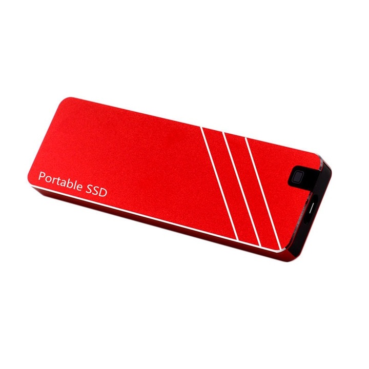 Външен хард диск USB 3.1, M4, 4TB за PC, Mac, Desktop, Laptop, Червен