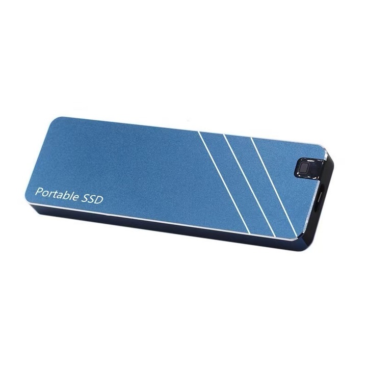 Външен хард диск USB 3.1, M4, 4TB за PC, Mac, Desktop, Laptop, син