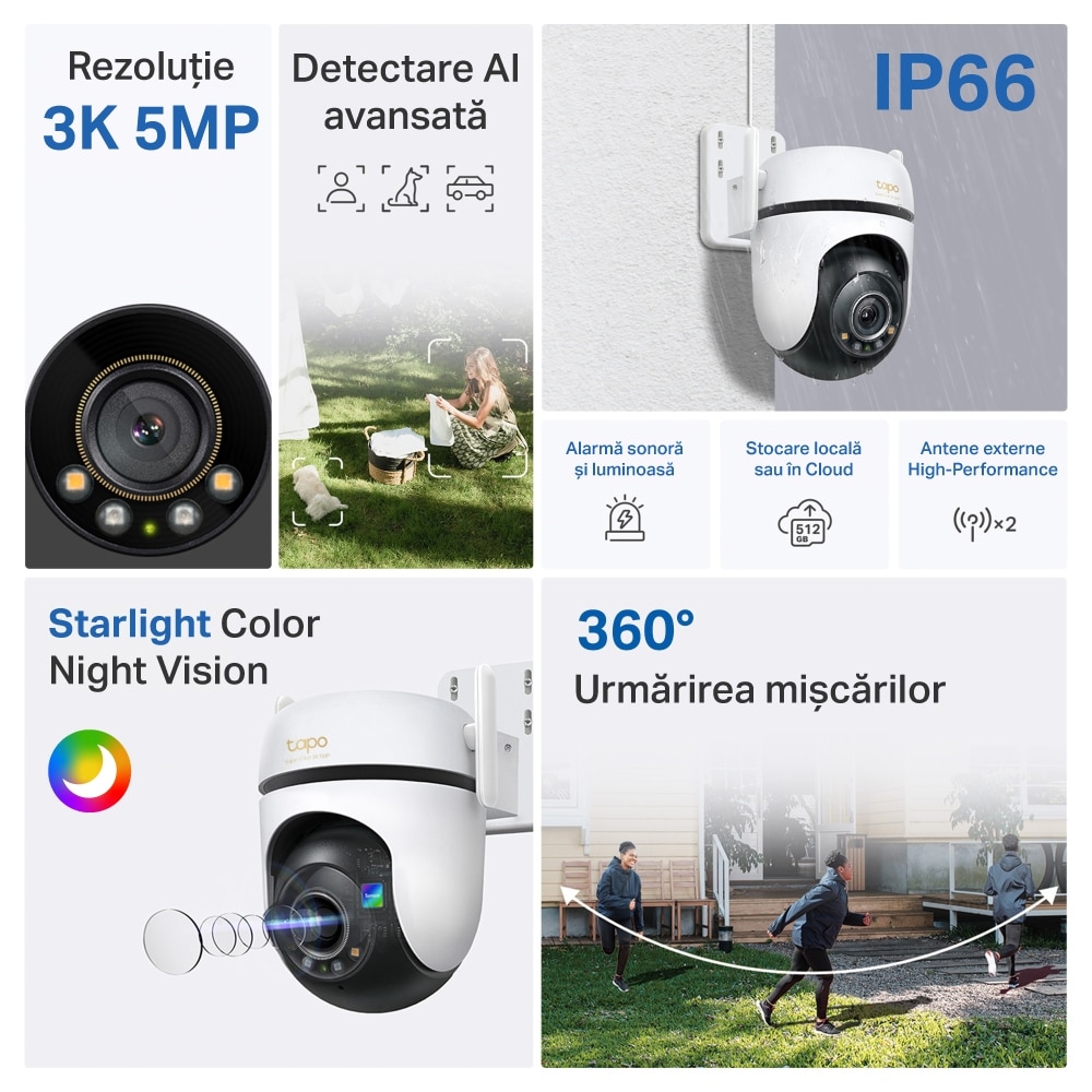 Camera de supraveghere Smart Wireless TP-Link Tapo C530WS Outdoor
