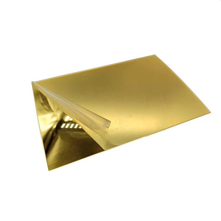 Plexi üveglap, akril PMMA Arany tükör, 3 mm, A4, 297 x 210 mm
