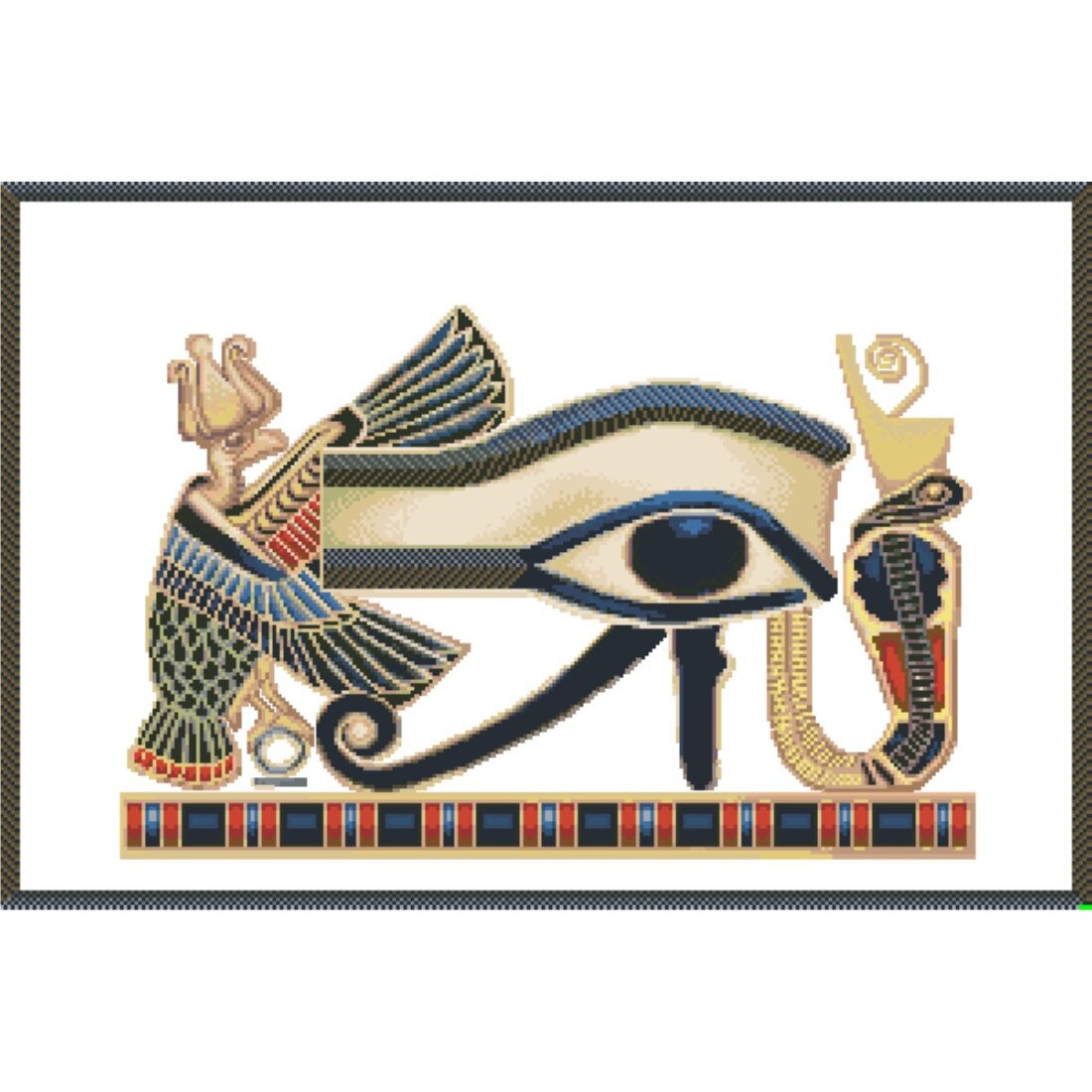 Ochiul lui Horus - kit goblen cu diagrama color