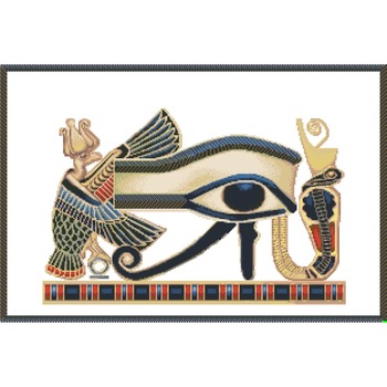 Ochiul lui Horus - kit goblen cu diagrama alb-negru Ochiul lui Horus - kit goblen cu diagrama alb-negru