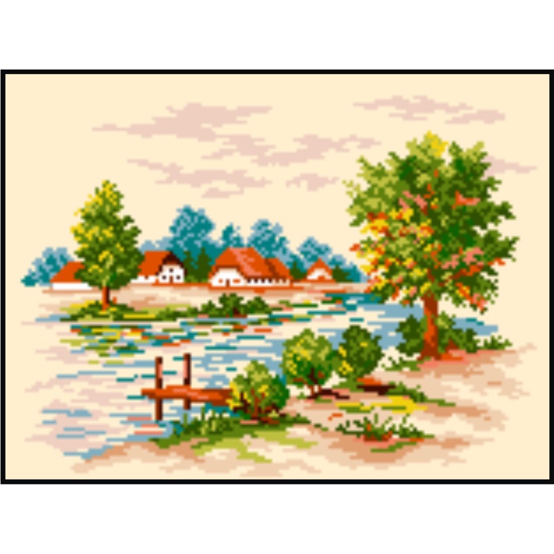 Peisaj nostalgic - kit goblen cu diagrama color