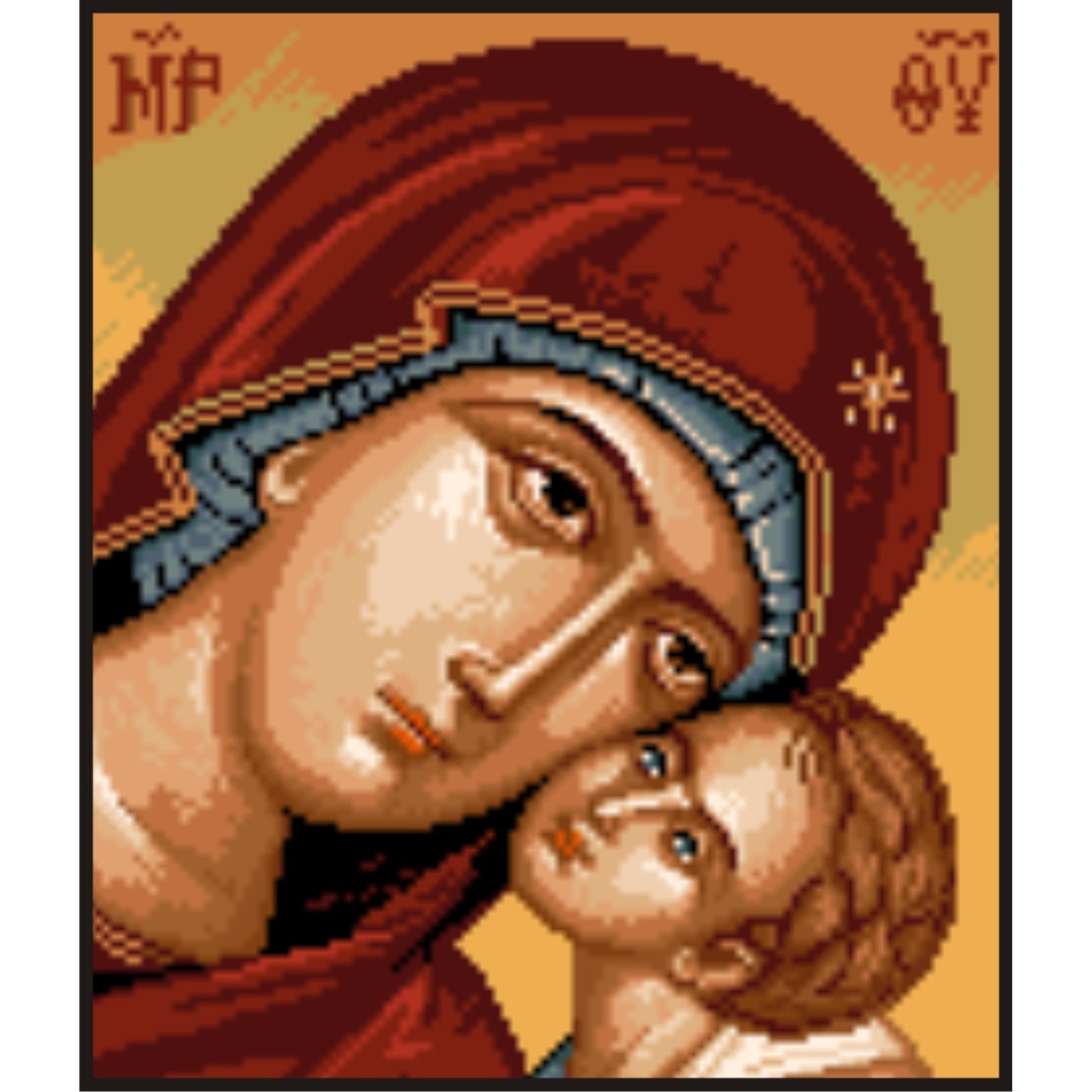 Iconita - kit goblen cu diagrama alb-negru