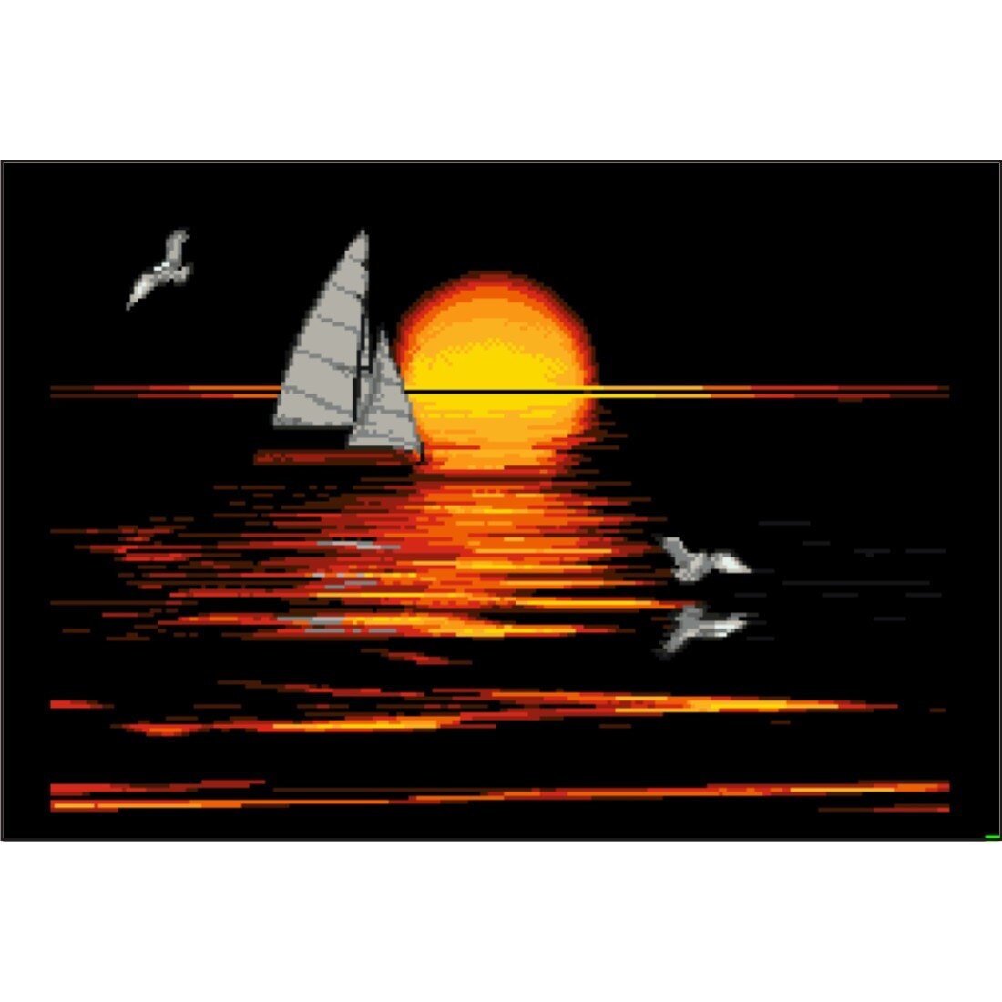 Noaptea albatrosilor - kit goblen cu diagrama color