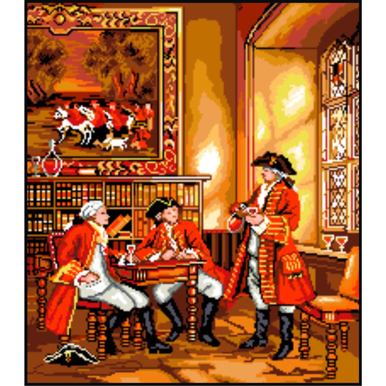 Generalii - kit goblen cu diagrama alb-negru