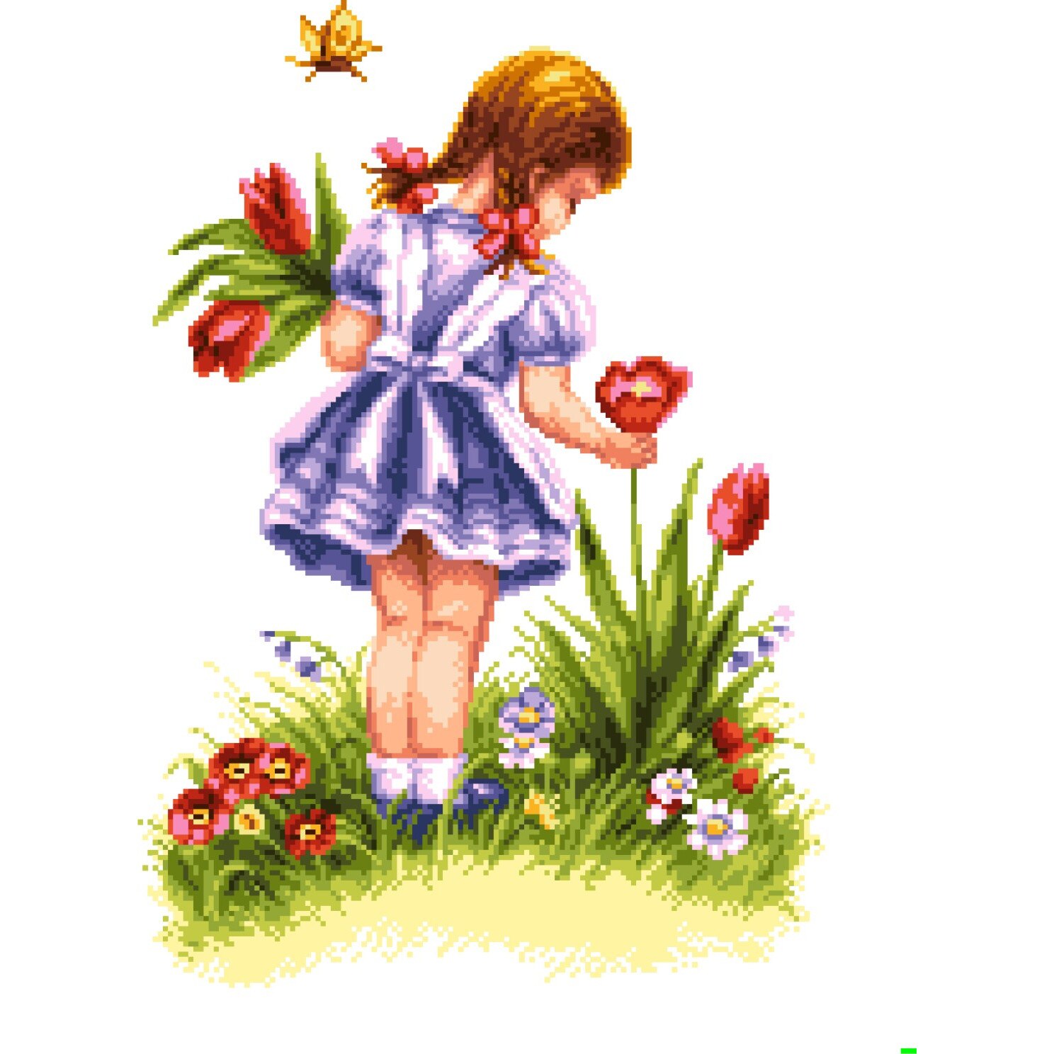 Miresme de primavara - kit goblen cu diagrama color