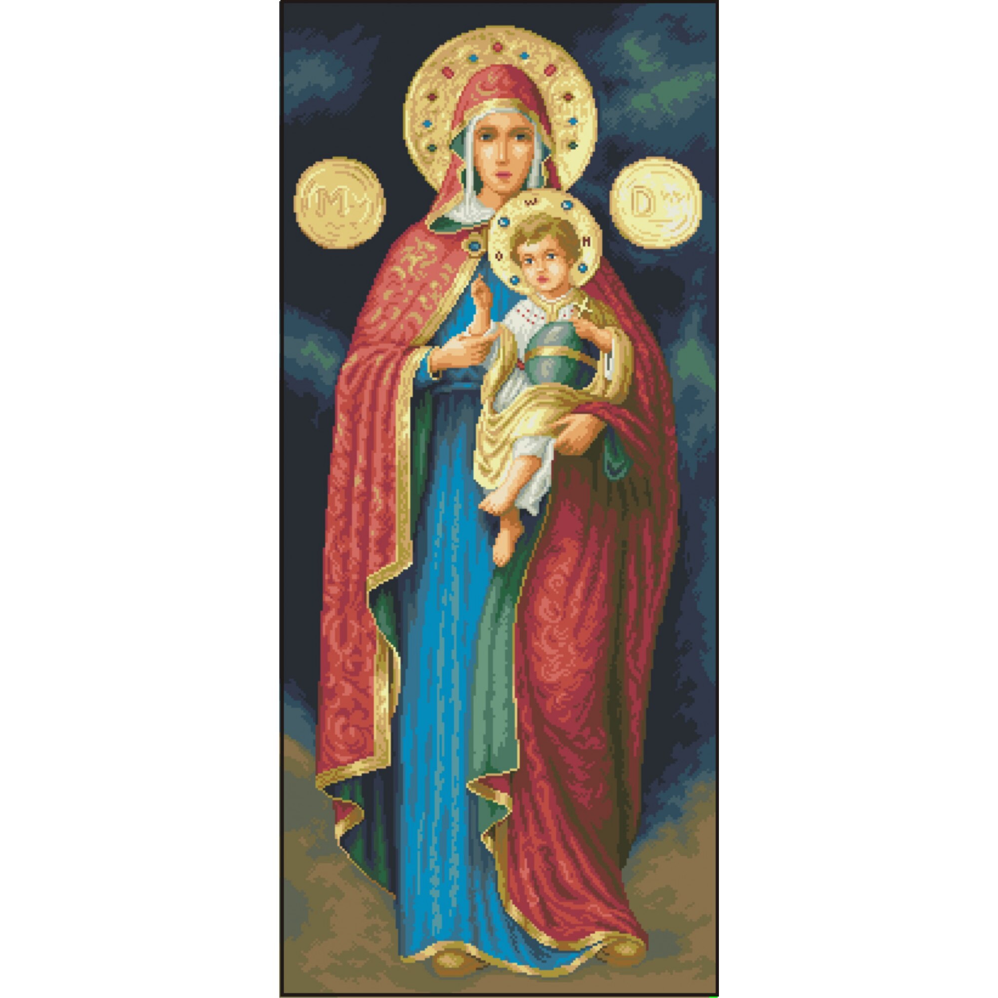 Maica - kit goblen cu panza imprimata