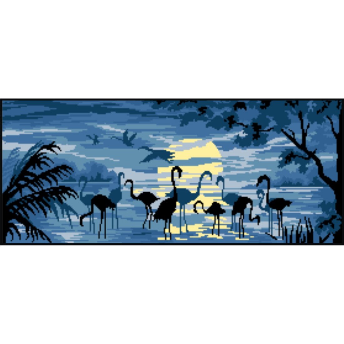 Simfonia albastra - kit goblen cu panza imprimata