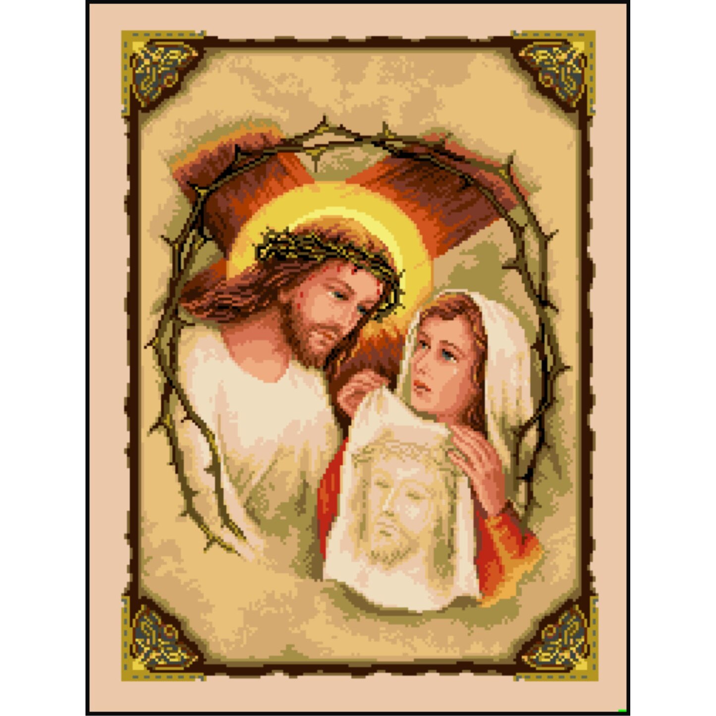 Giulgiu sfant - kit goblen cu diagrama color