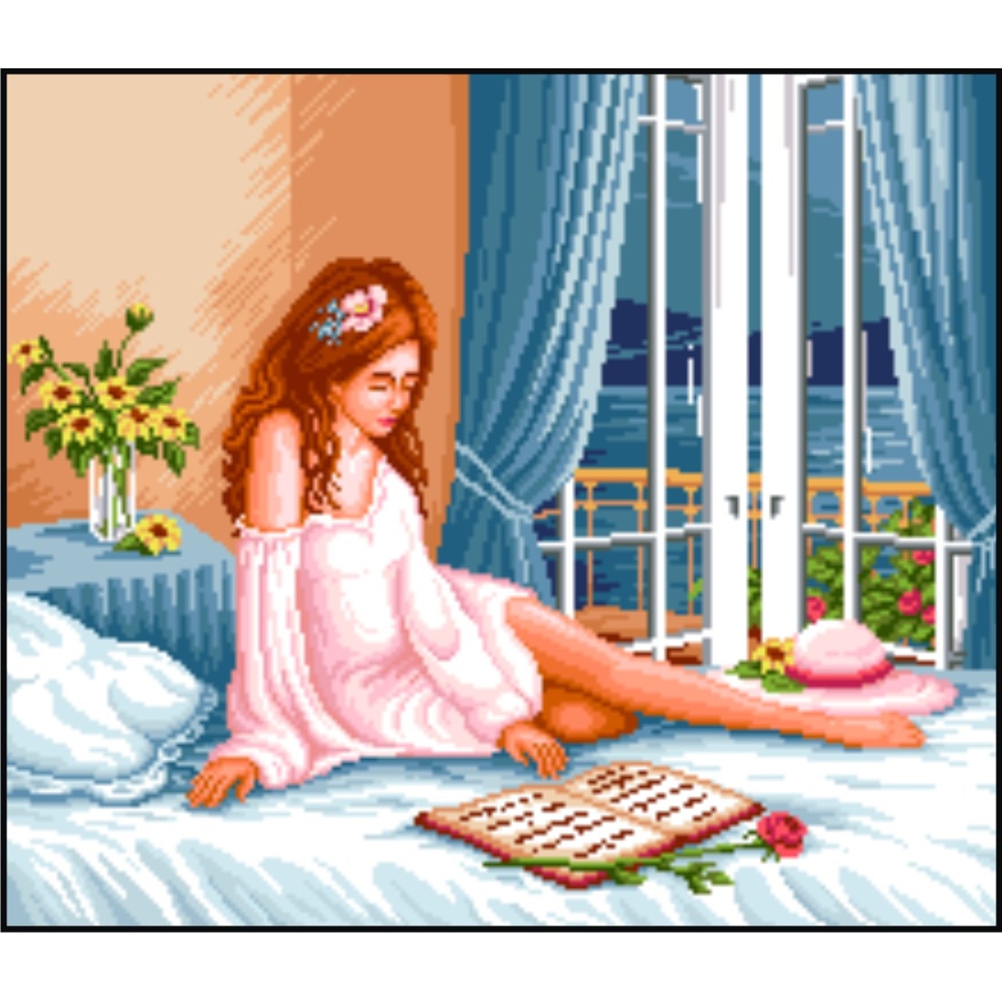 Melancolie - kit goblen cu diagrama color