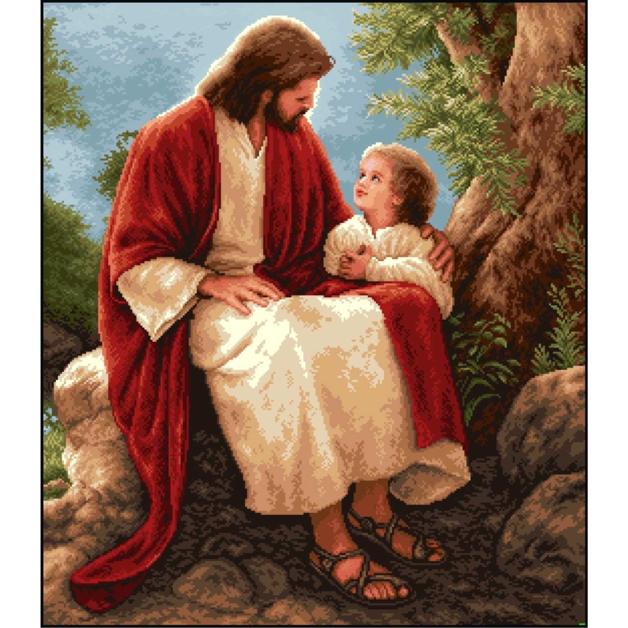 Sfanta Taina - kit goblen cu diagrama color