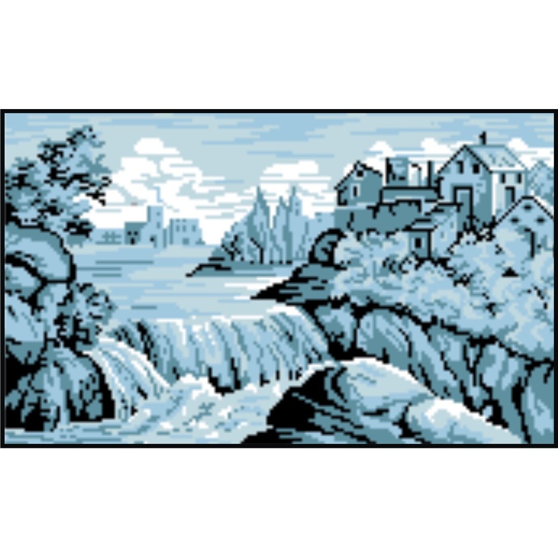 Cascada - kit goblen cu diagrama color