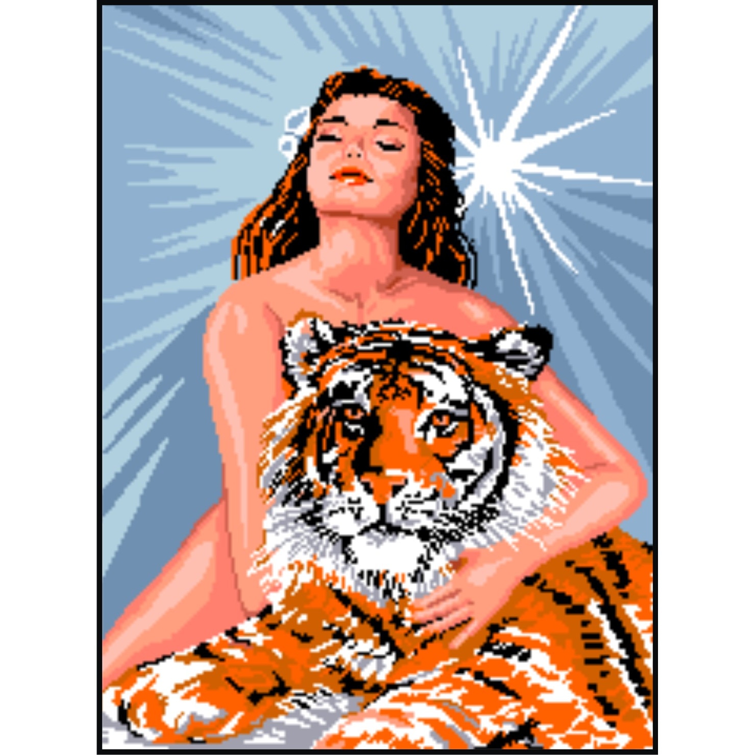 Tigroaicele - kit goblen cu panza imprimata