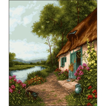 Refugiul amintirilor - kit goblen cu panza imprimata Refugiul amintirilor - kit goblen cu panza imprimata