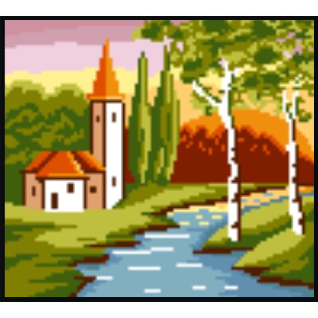 Vara pe lunca - kit goblen cu diagrama color