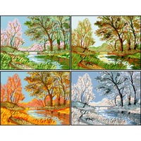 Metamorfoze - set 4 kit-uri goblen cu panza imprimata