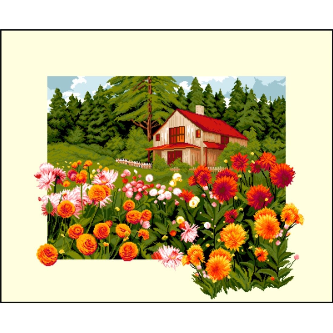 Valsul daliilor - kit goblen cu diagrama color