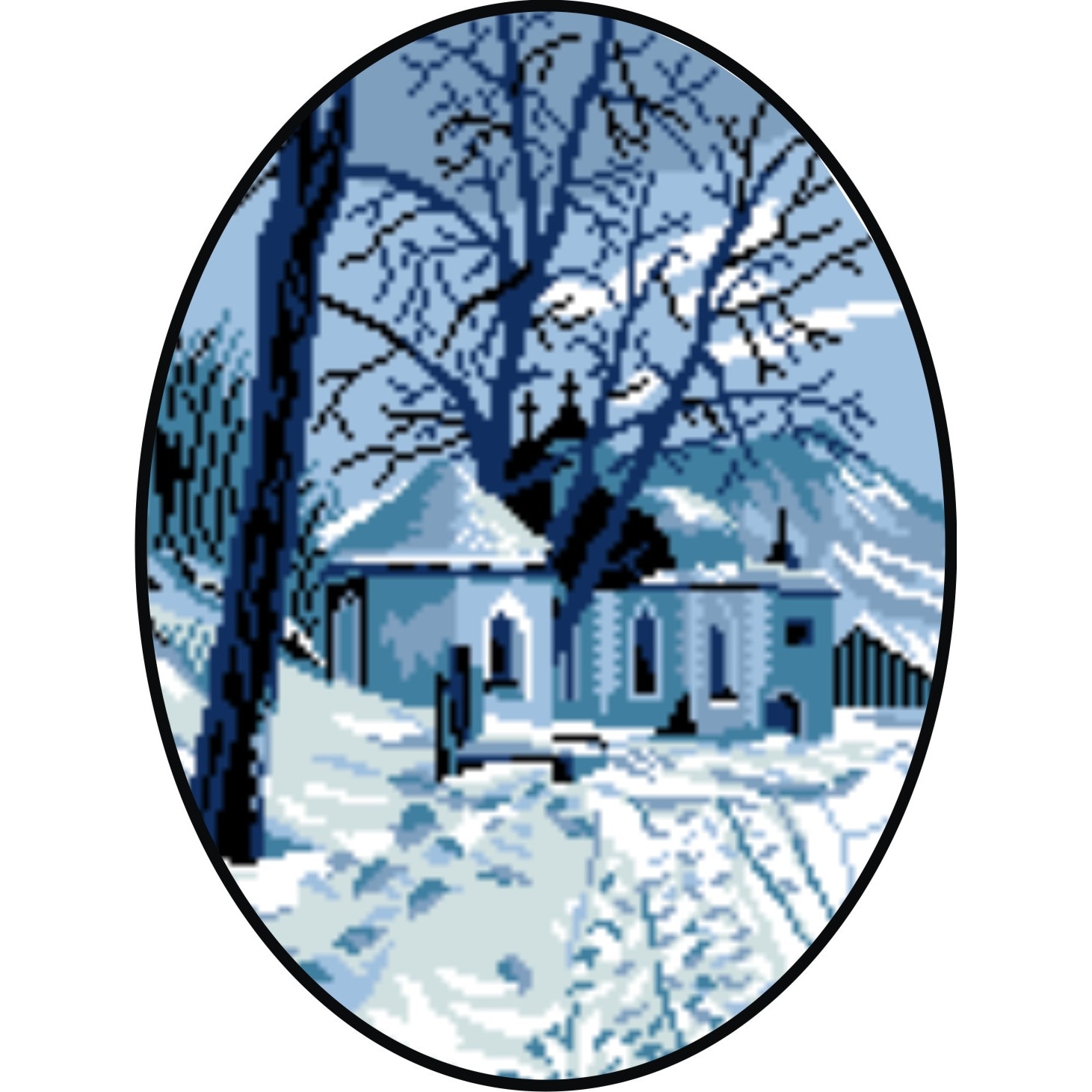 Capela - kit goblen cu panza imprimata