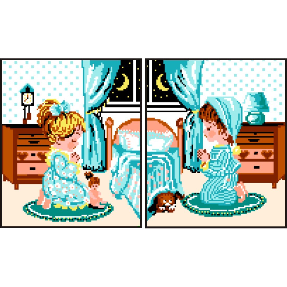 Sven si Suzi - kit goblen cu diagrama color