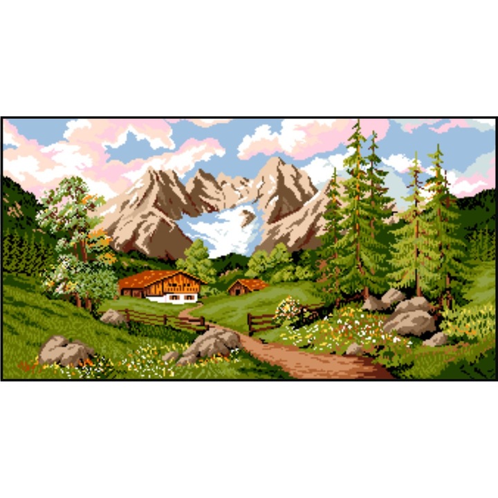 Montana - kit goblen cu diagrama alb-negru