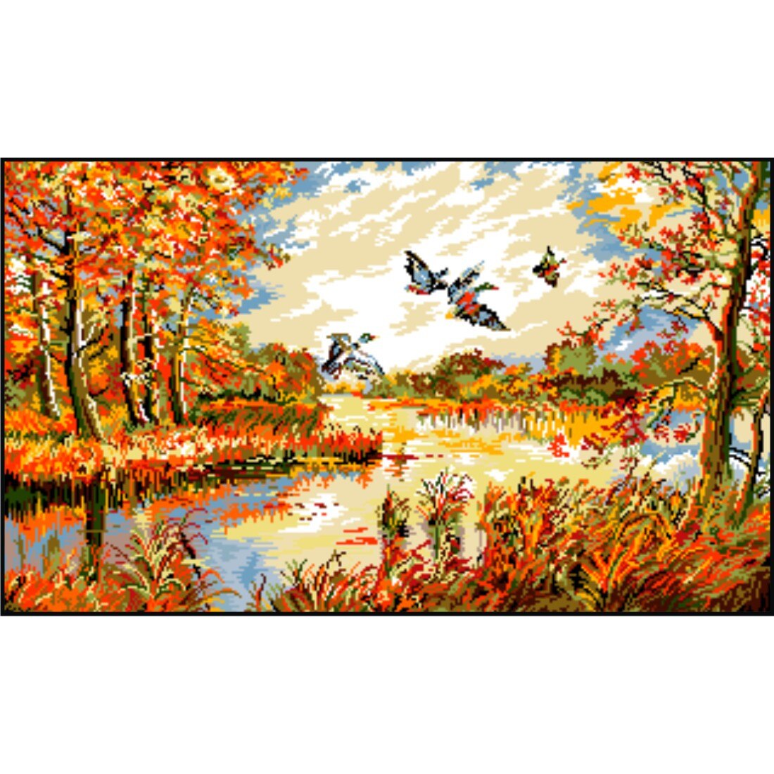 Zi de toamna - kit goblen cu diagrama color