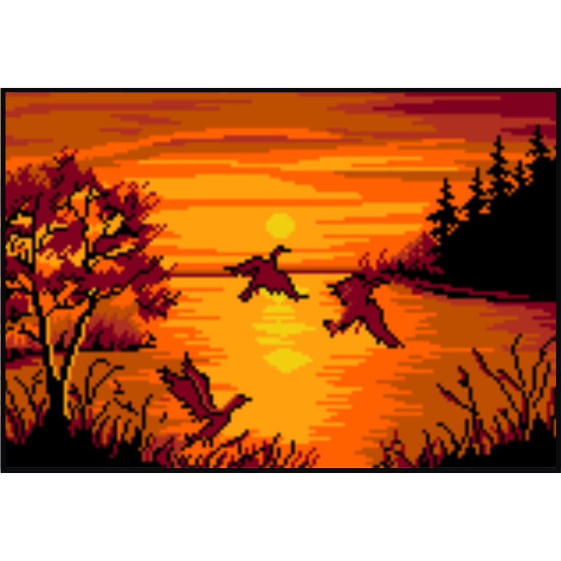 Zbor in amurg - kit goblen cu diagrama color