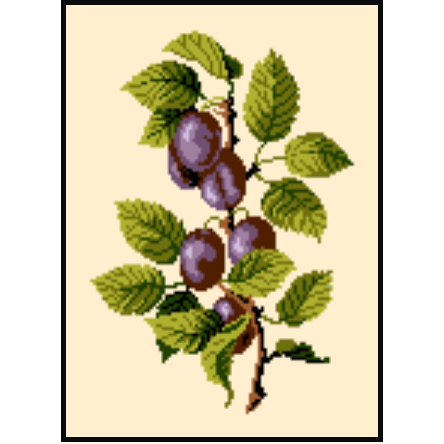 Prune - kit goblen cu diagrama color