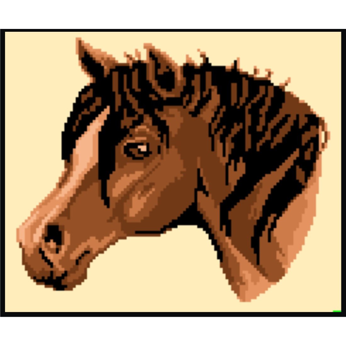 Ponei - kit goblen cu diagrama alb-negru