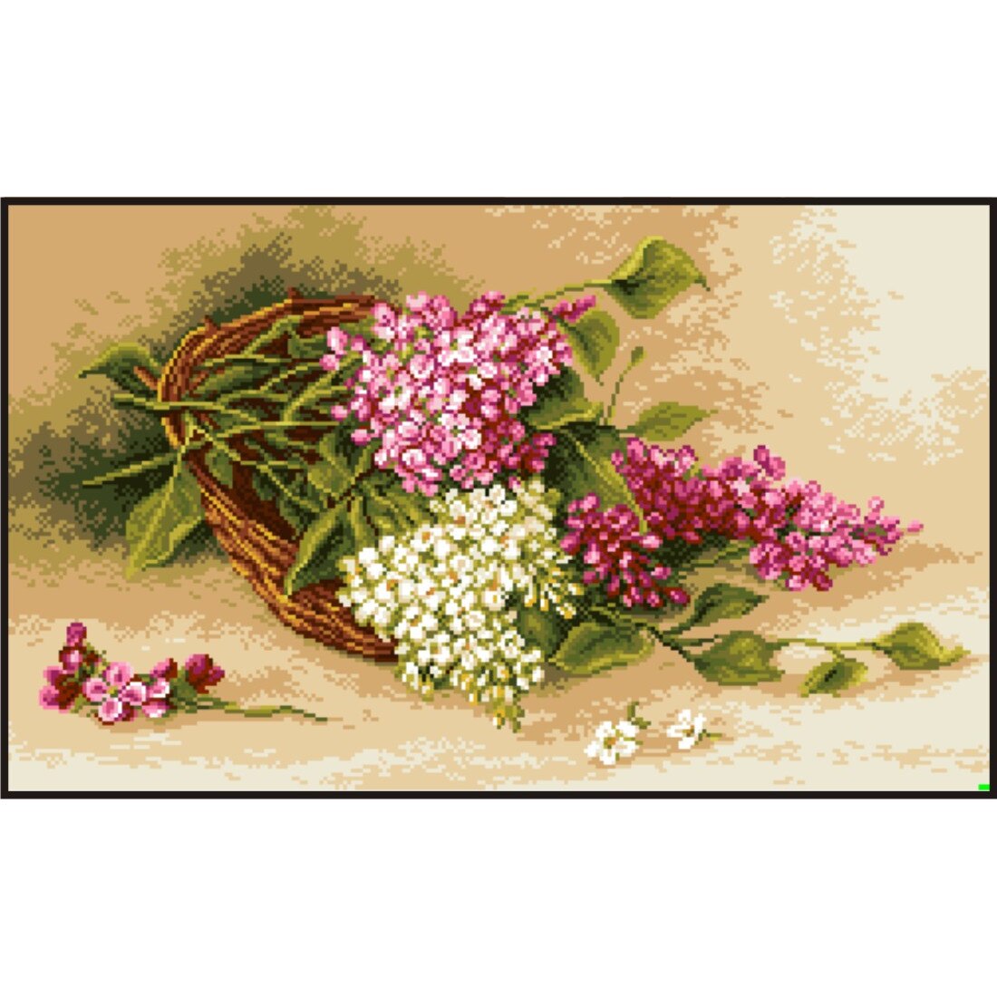 Leagan cu liliac - kit goblen cu diagrama color