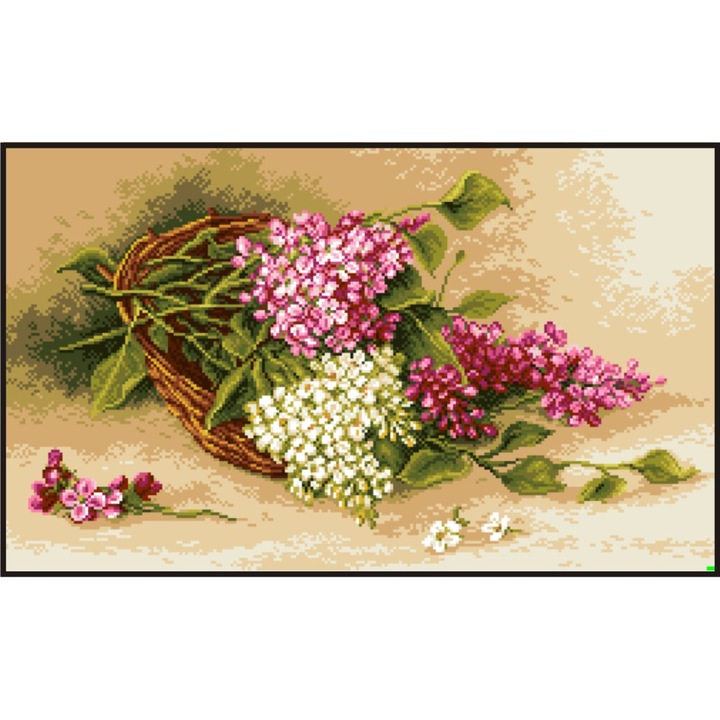 Leagan cu liliac - kit goblen cu diagrama color