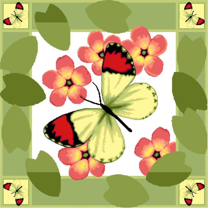 Semn de primavara deco - kit goblen cu diagrama color