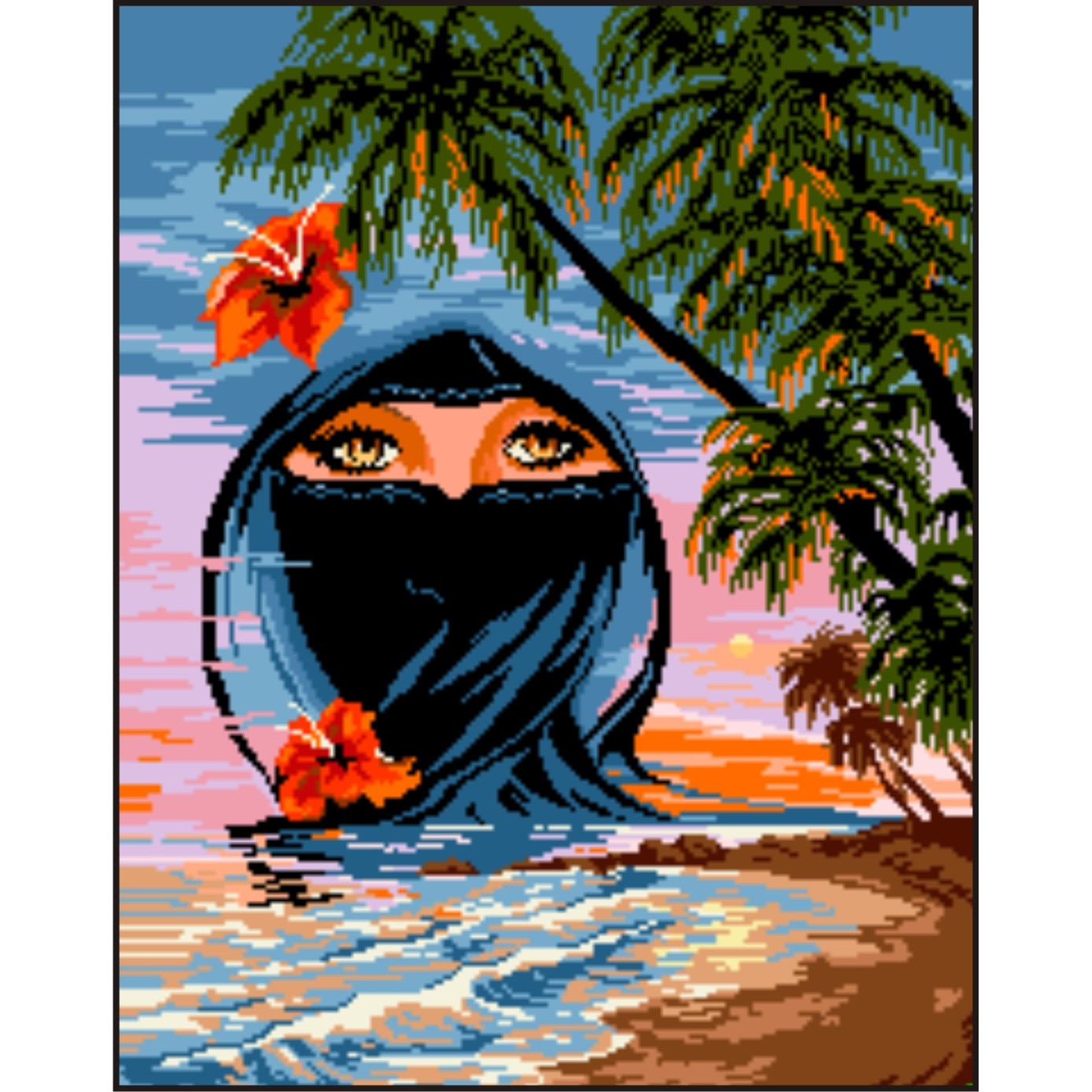 Vis exotic arab - kit goblen cu panza imprimata