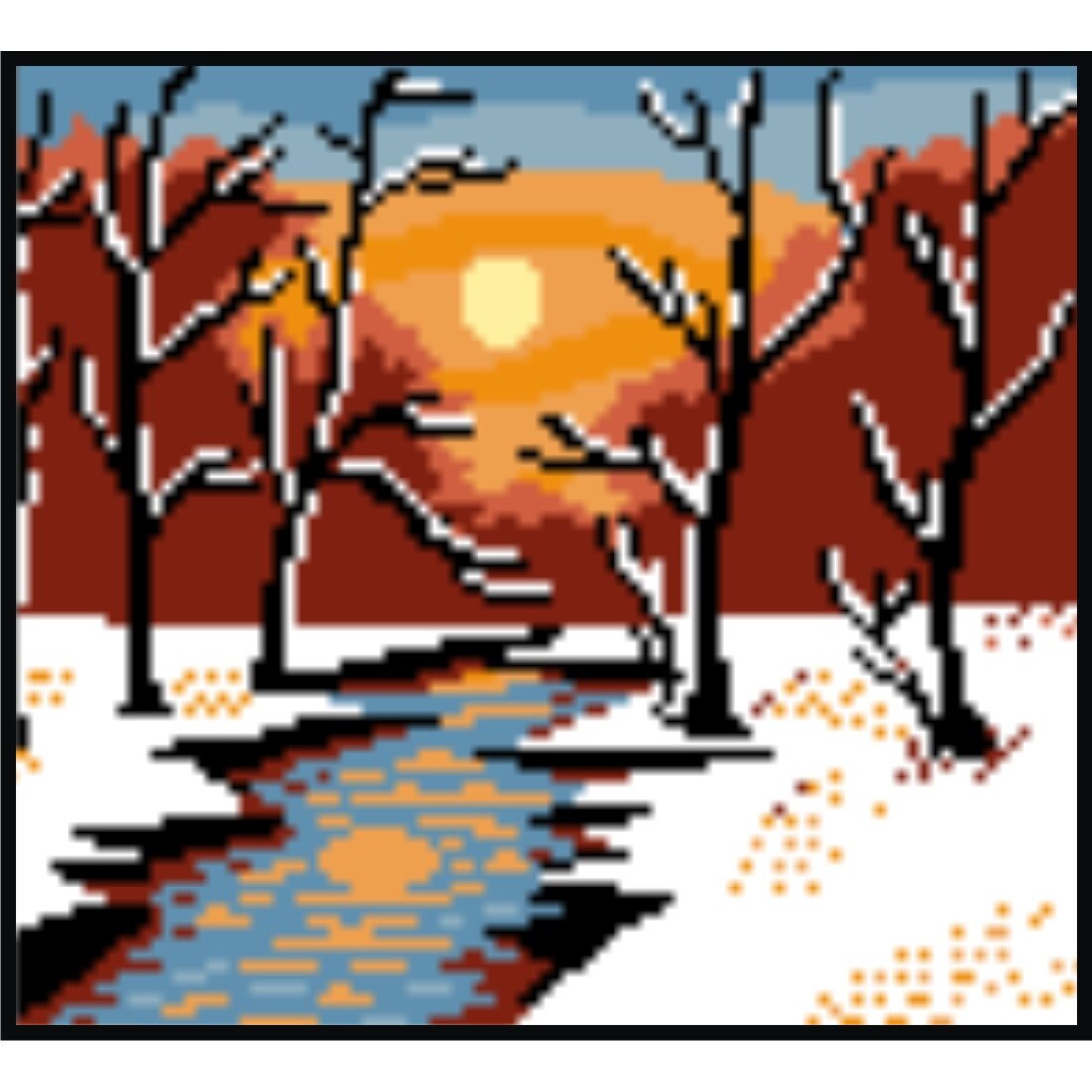 Clar de luna - kit goblen cu diagrama color