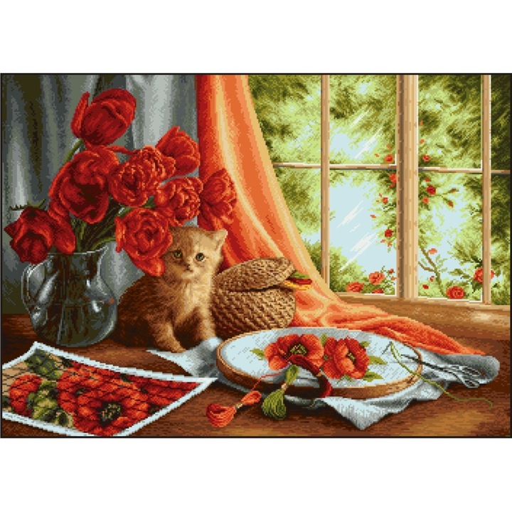 Micul artist - kit goblen cu diagrama color