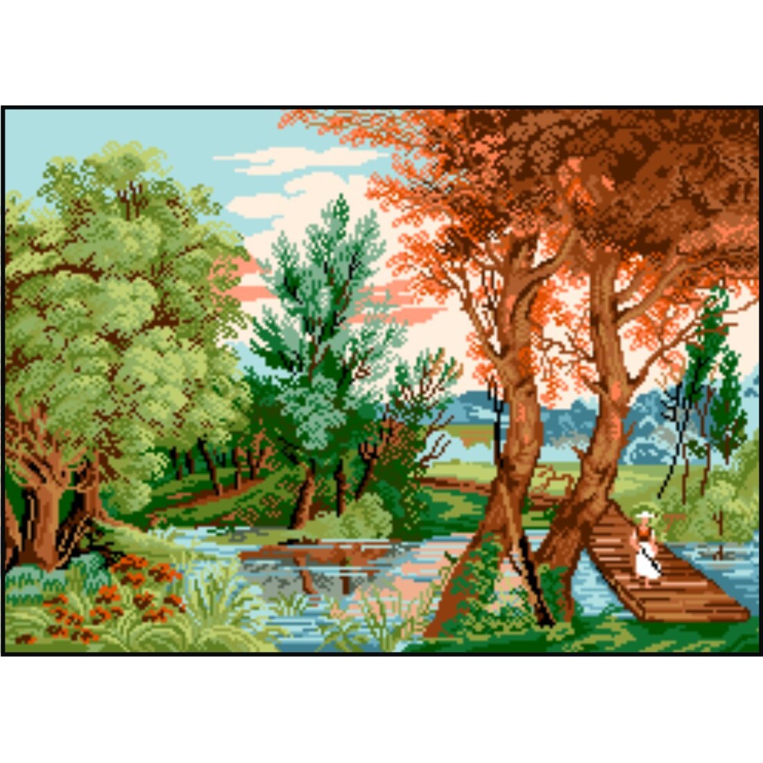 Lunca - kit goblen cu diagrama color