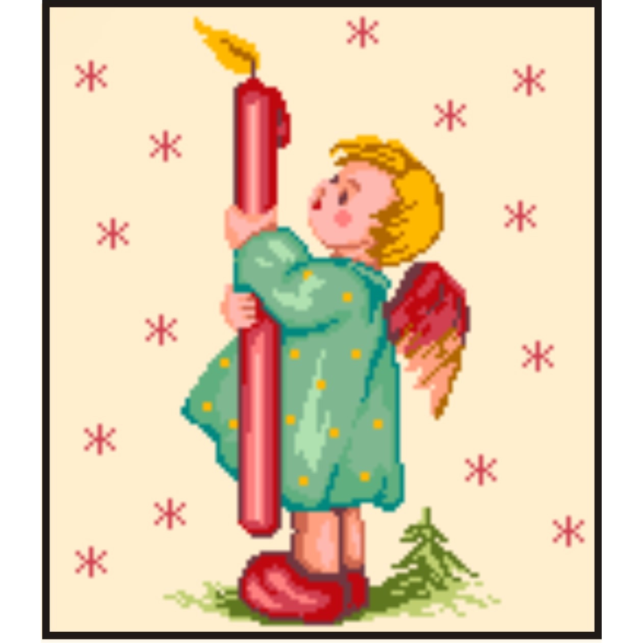 Inger cu lumina - kit goblen cu diagrama color