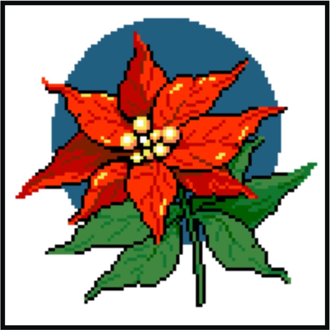 Steaua de Craciun - kit goblen cu diagrama color