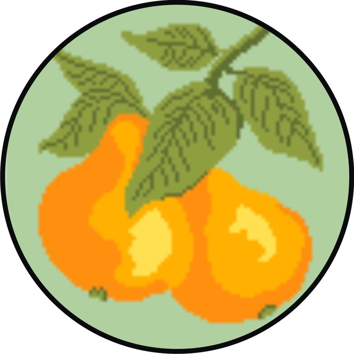 Crenguta cu pere - kit goblen cu panza imprimata