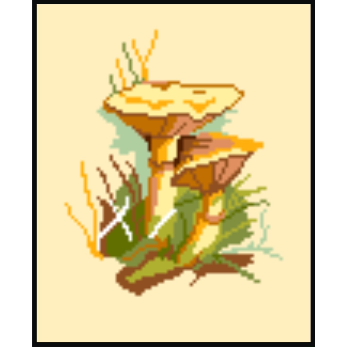 Ciuperci 9 - kit goblen cu diagrama color