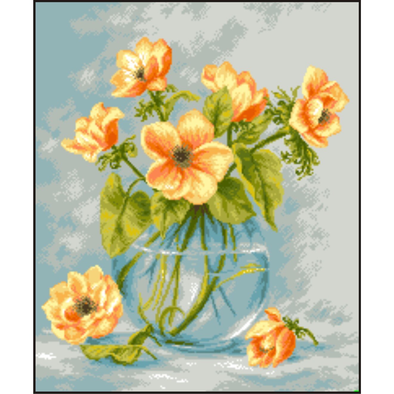 Petale aurii - kit goblen cu diagrama color